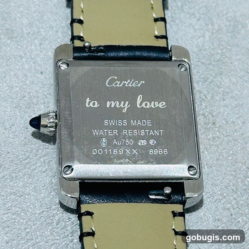 Cartier Watch Engraving