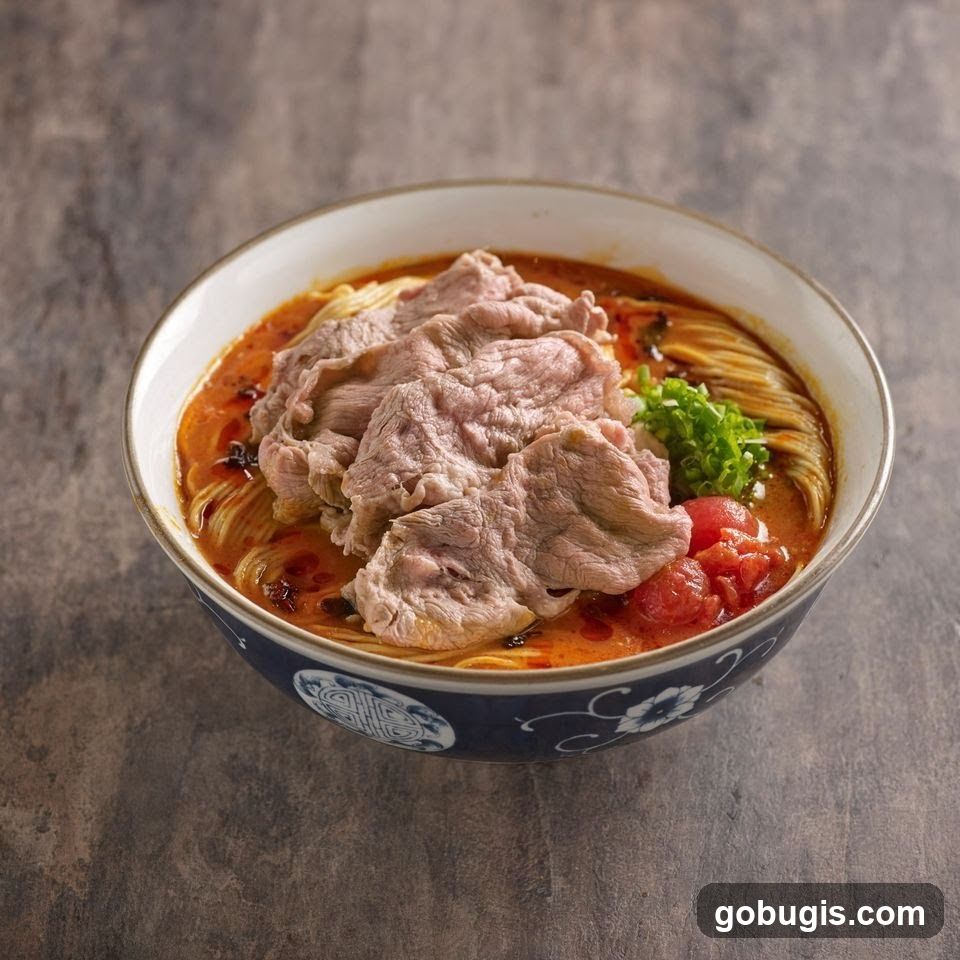 Noodle Soup with Beef and Tomatoes