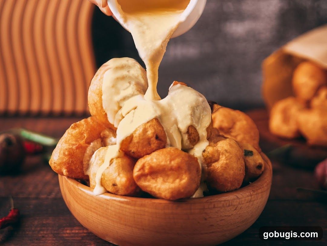 Fried Dough Balls with Sauce