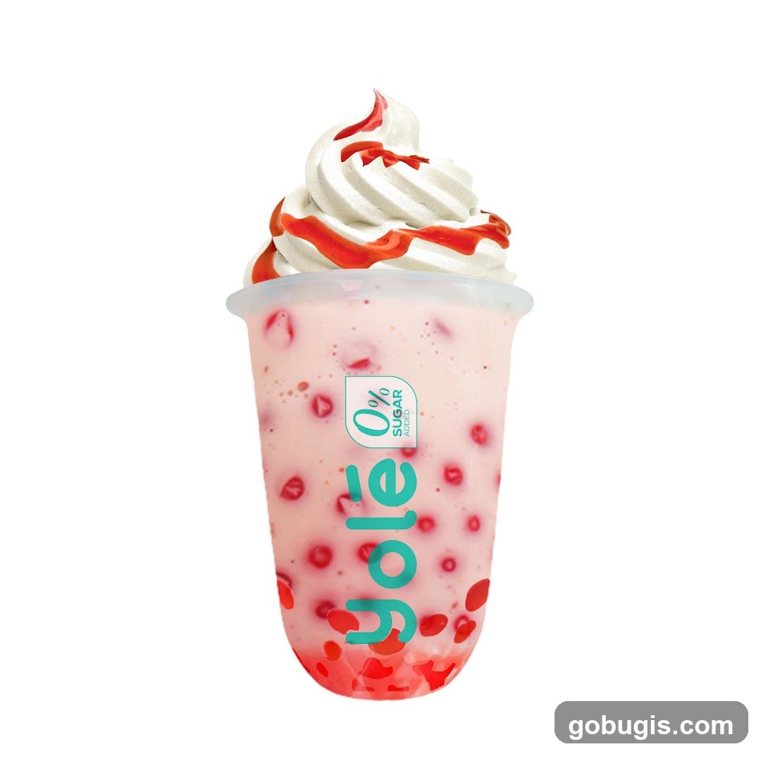 Strawberry Drink with Whipped Cream