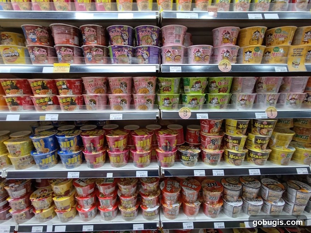 Assortment of Instant Noodle Cups
