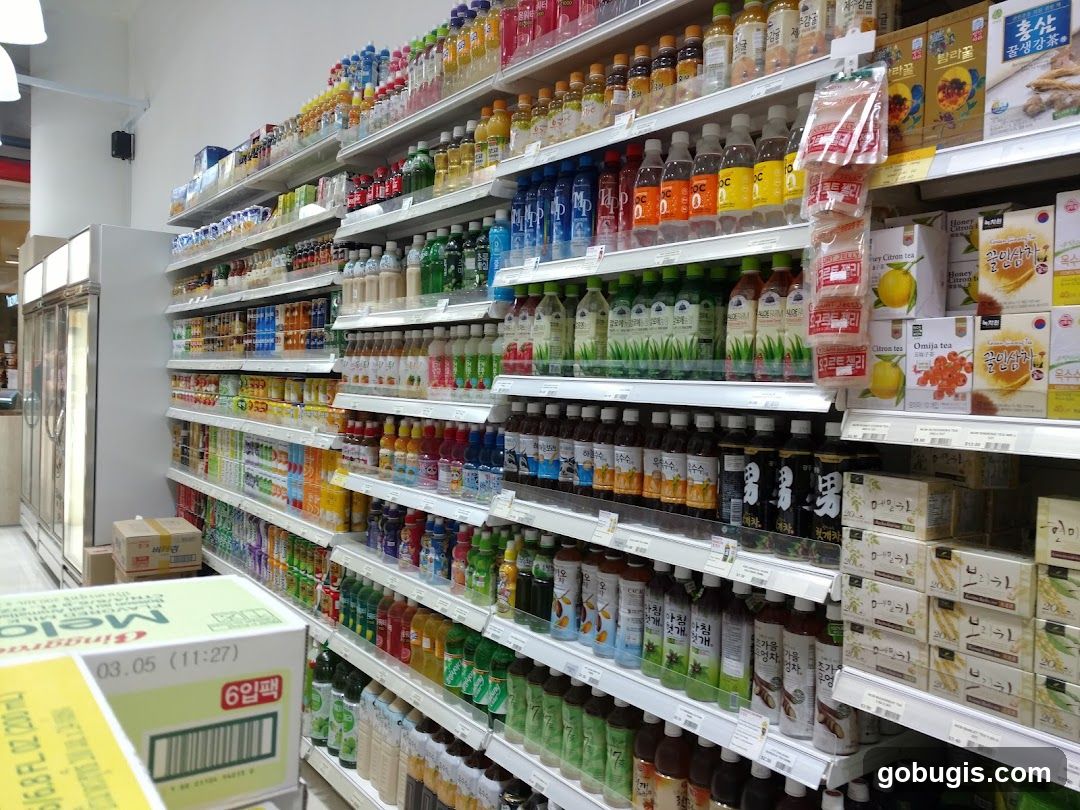 Beverage Aisles in a Store