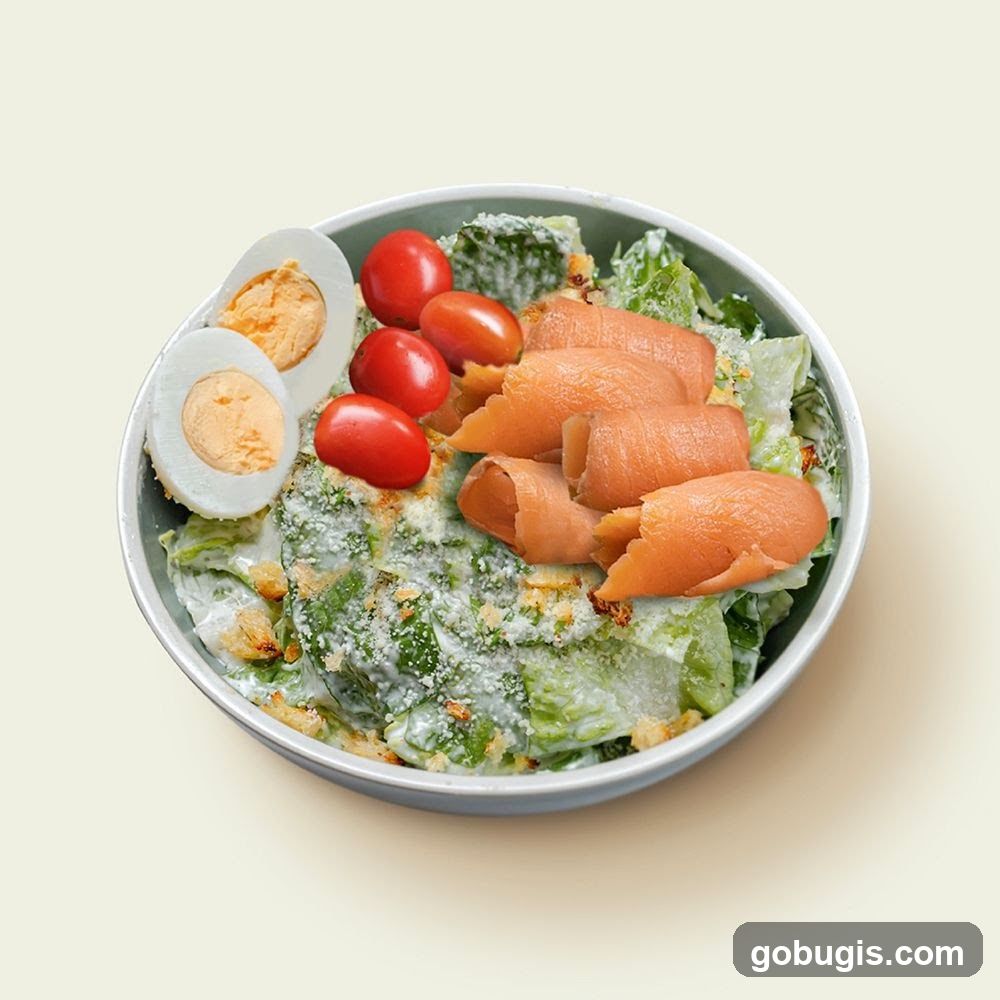 Smoked Salmon Caesar Salad