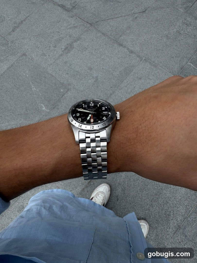 Watch on wrist