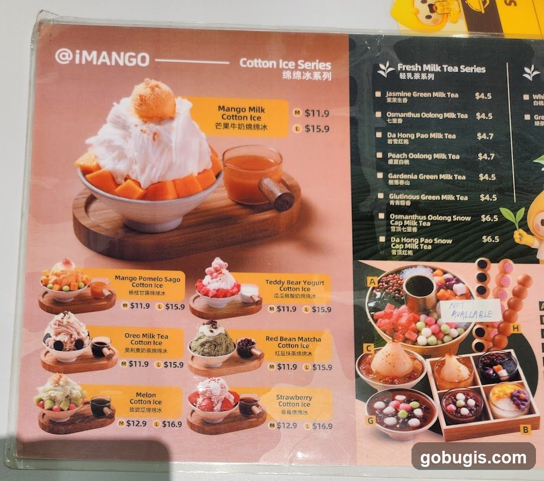 iMANGO Cotton Ice Series & Fresh Milk Tea Series