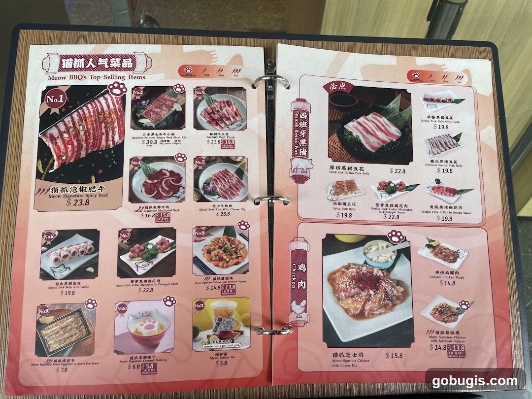Meow BBQ's Top-Selling Items
