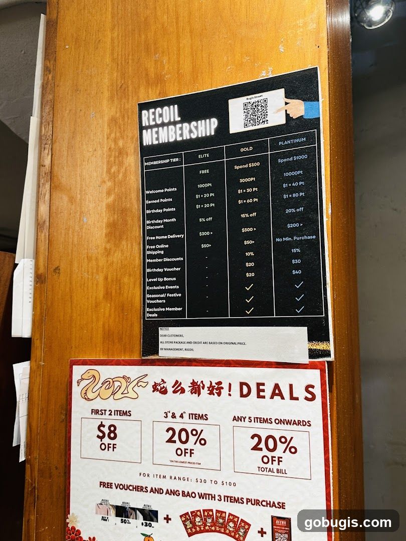 Recoil Membership and Deals Poster