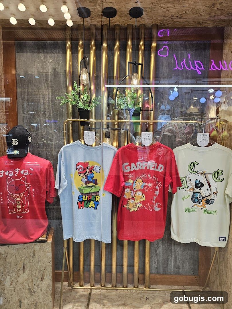 T-shirt Display in Store Window