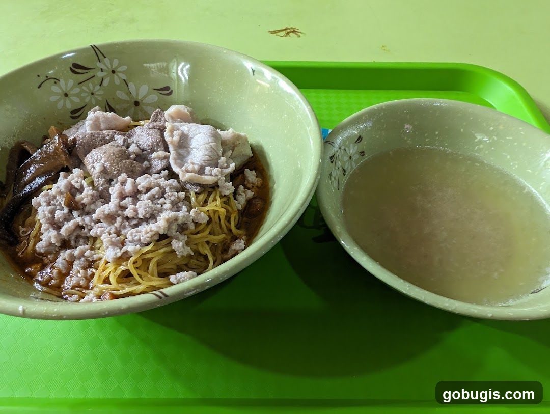 Noodles with Minced Pork and Sliced Pork
