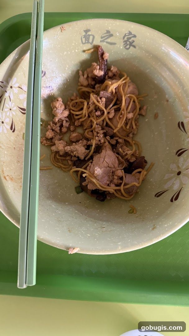 Noodles with Meat and Mushrooms