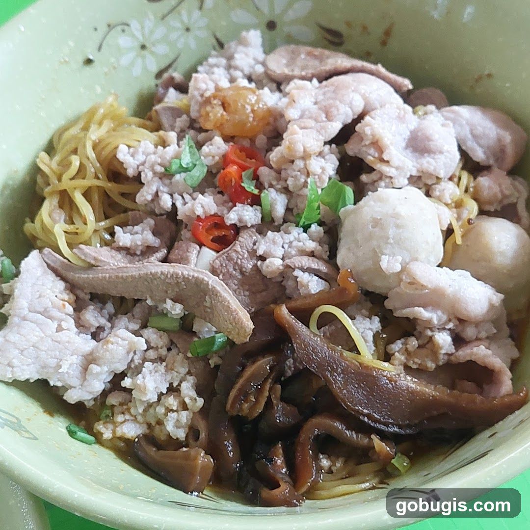 Noodle Soup with Pork and Meatballs
