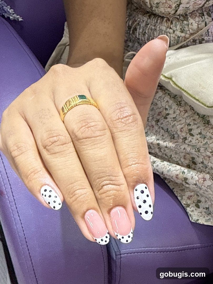 Polka Dot French Manicure