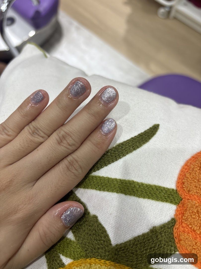 Sparkling Silver Nails