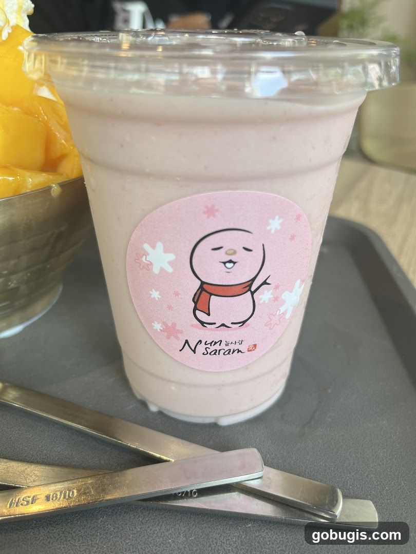 Strawberry Smoothie with Sticker