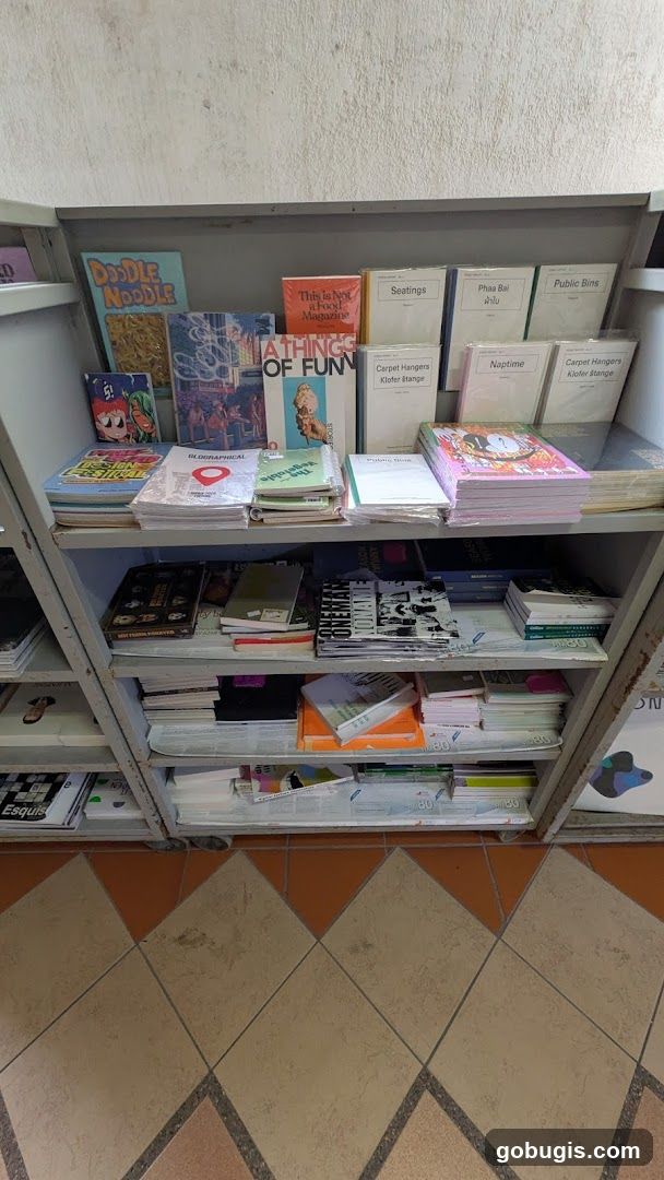 Books and Magazines on Shelves