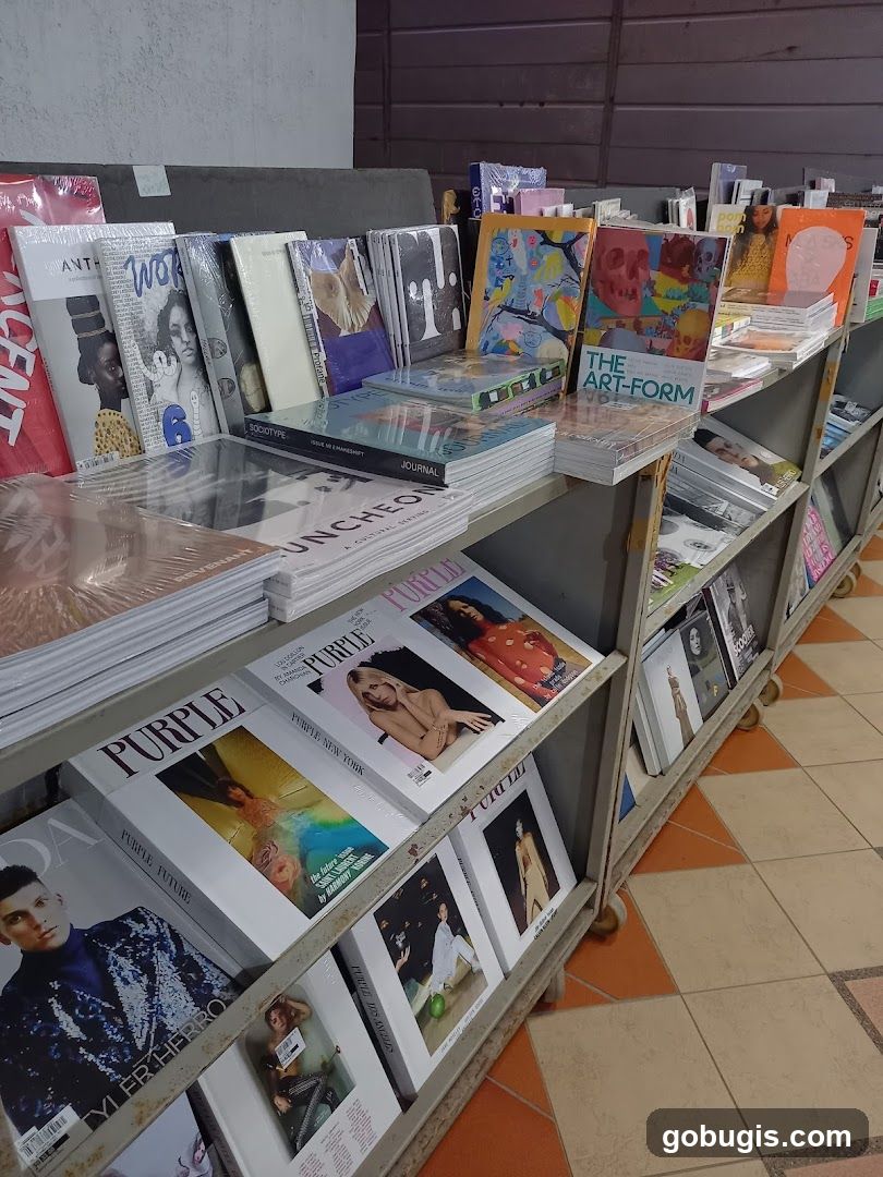 Magazines and Books Display