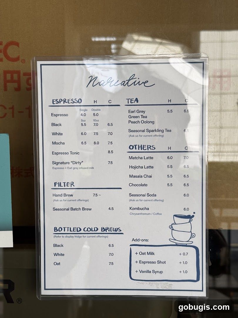 Narrative Menu