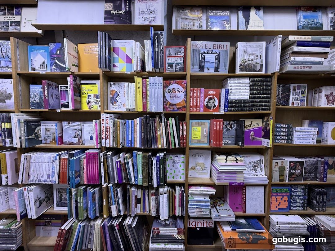 Bookshelves filled with books