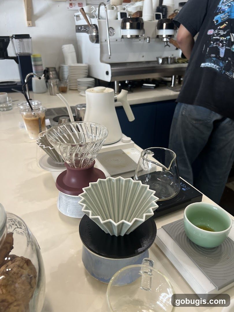 Coffee brewing station
