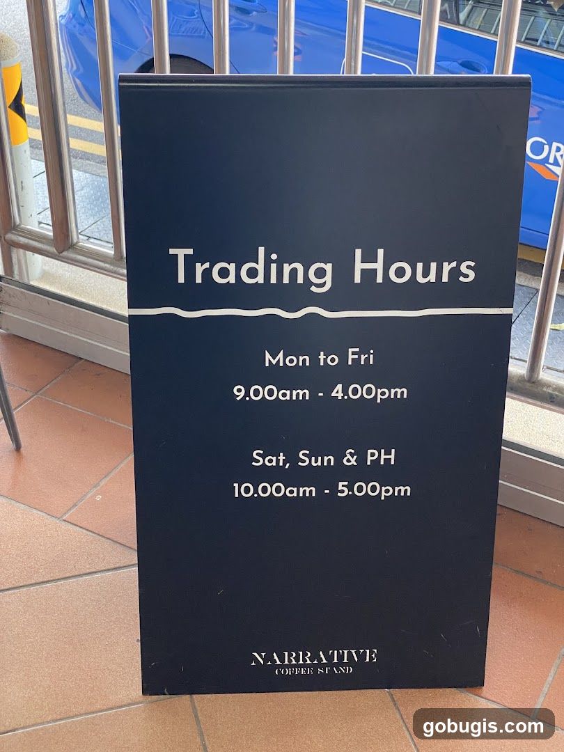 Trading Hours Sign