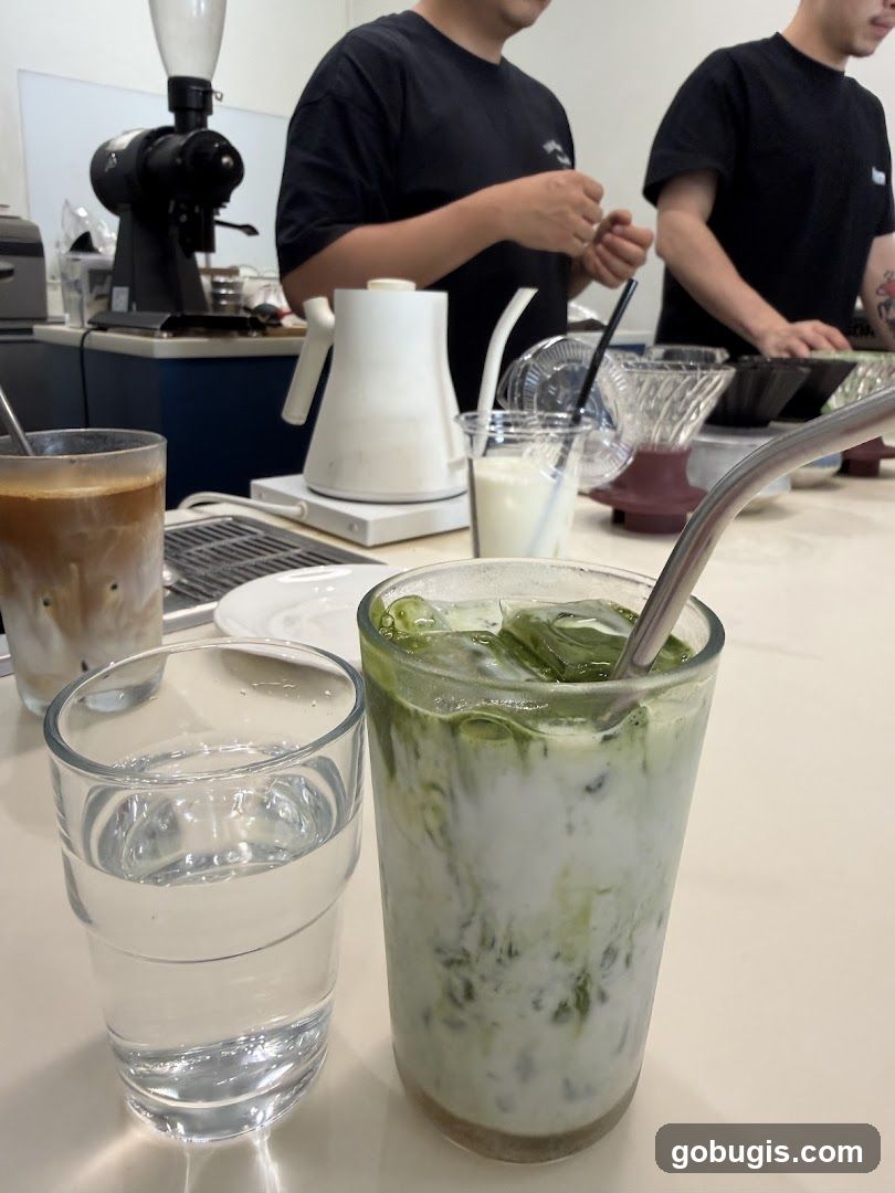 Matcha Latte and Coffee