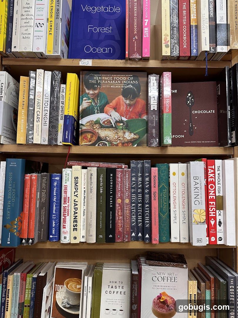 Cookbooks on Shelves