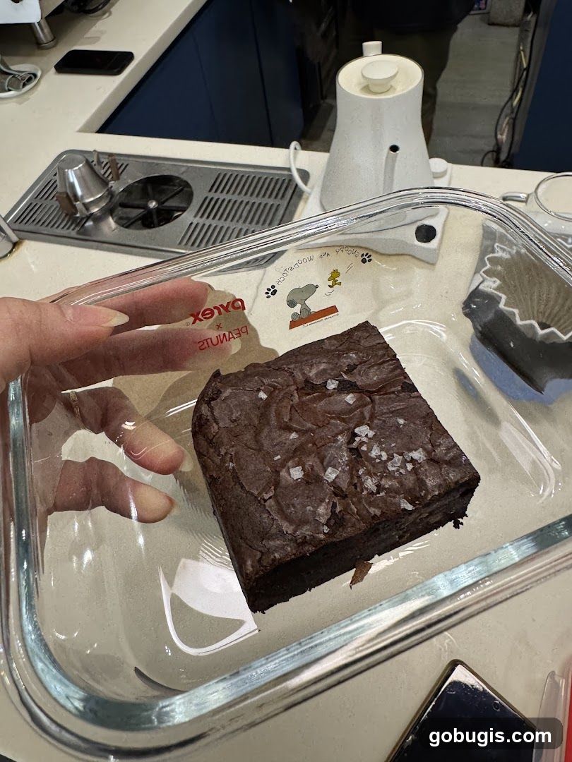 Brownie in a Glass Container