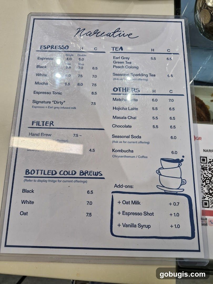 Narrative Menu