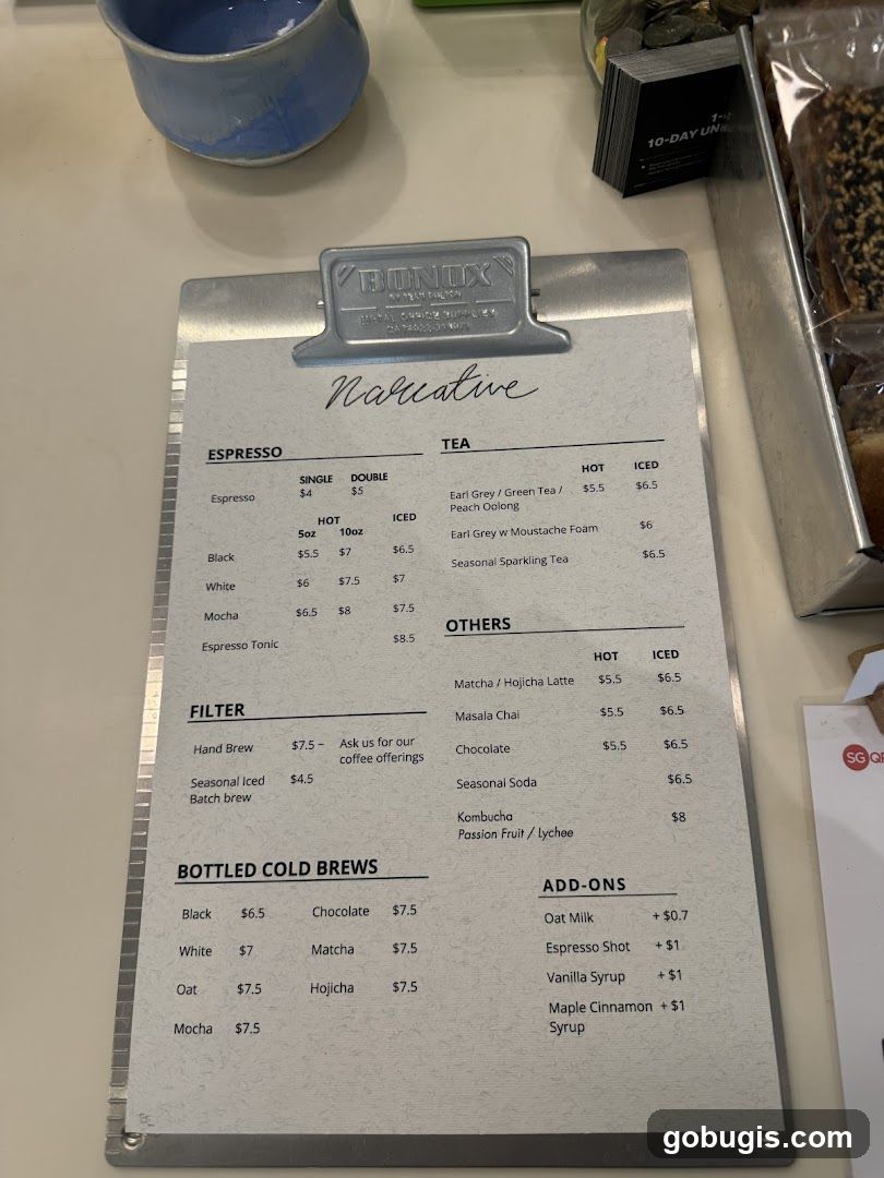 Narrative Menu