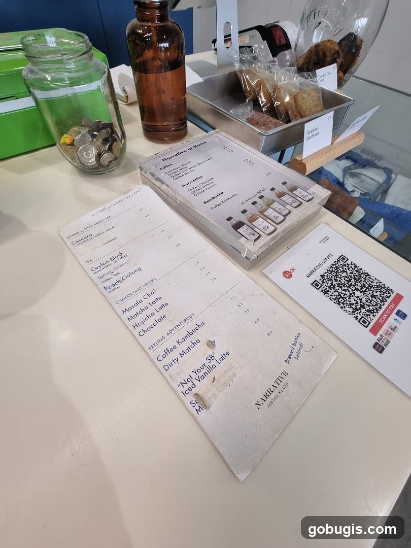 Narrative Coffee Stand Menu