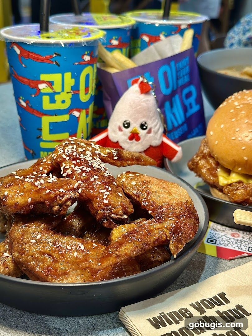 Fried Chicken and Burger Meal