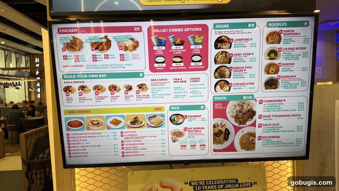 JINJJA Menu