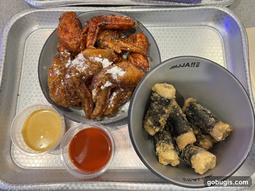 Fried Chicken and Seaweed Rolls