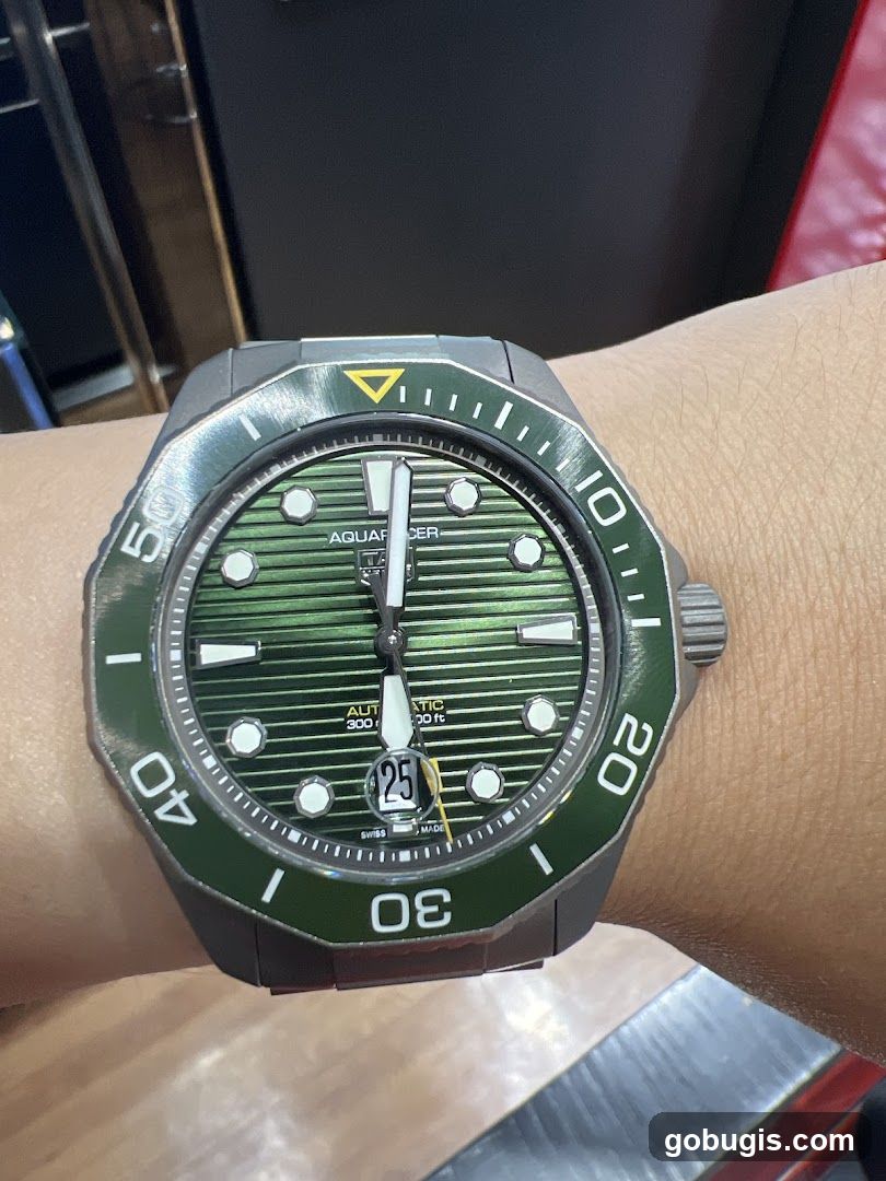 Watch on wrist