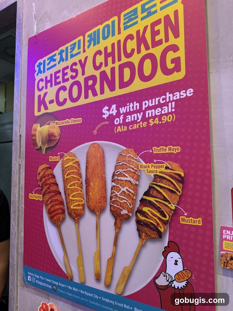 Cheesy Chicken K-Corndog Menu