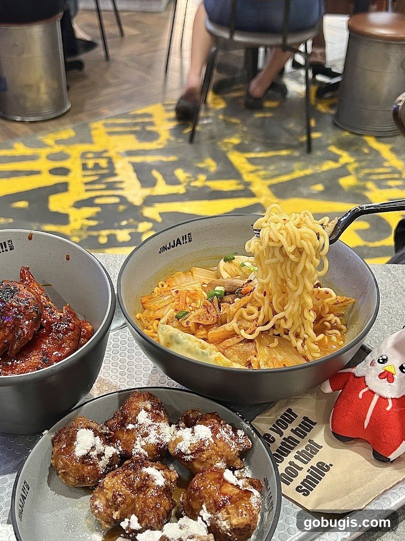 Korean Fried Chicken and Noodles