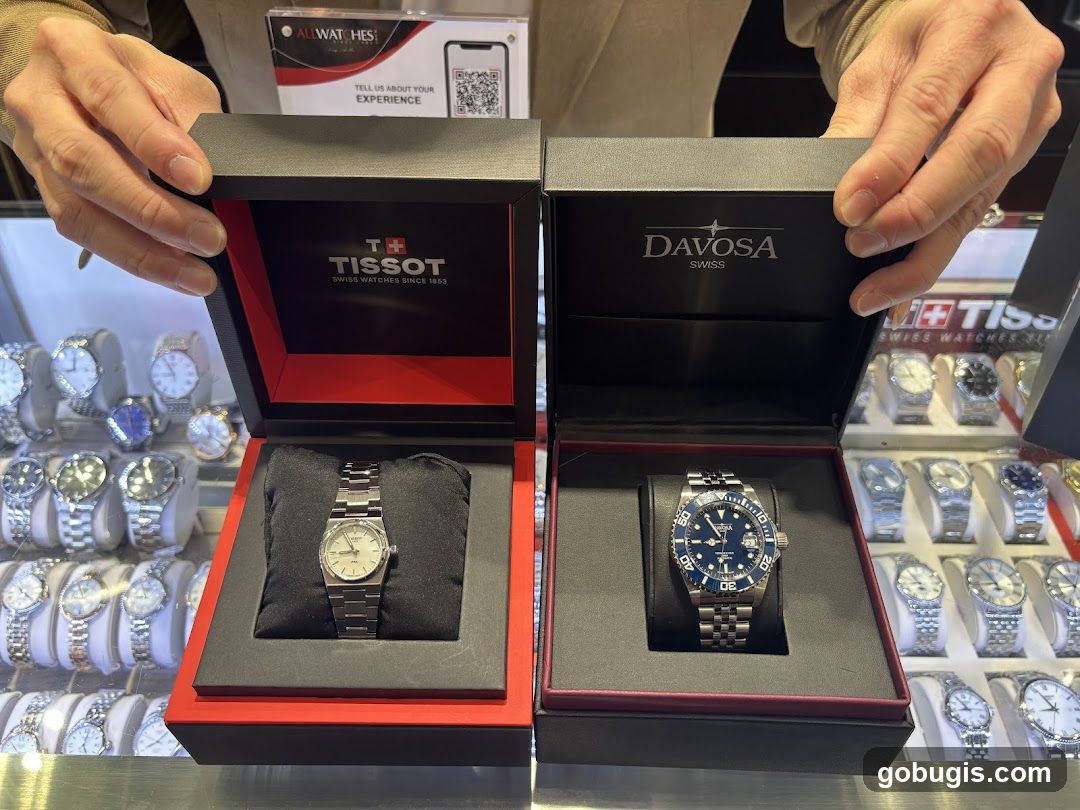 Two watches in boxes