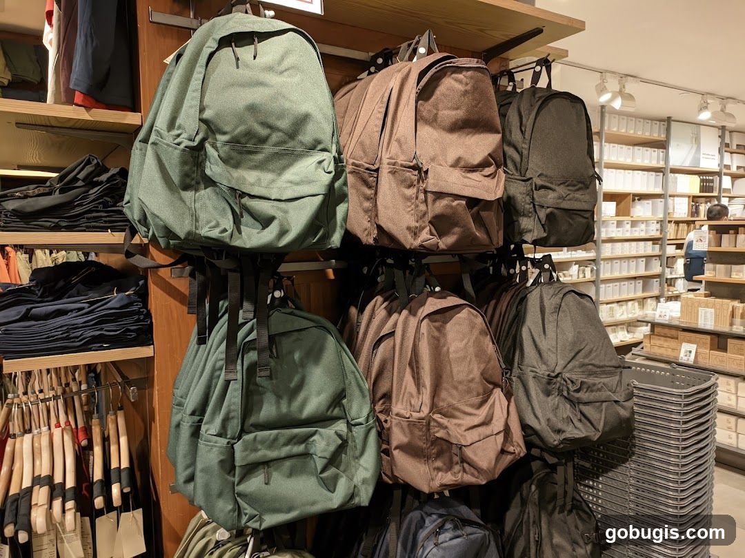 Backpacks on Display
