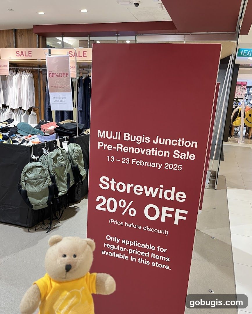 MUJI Bugis Junction Pre-Renovation Sale