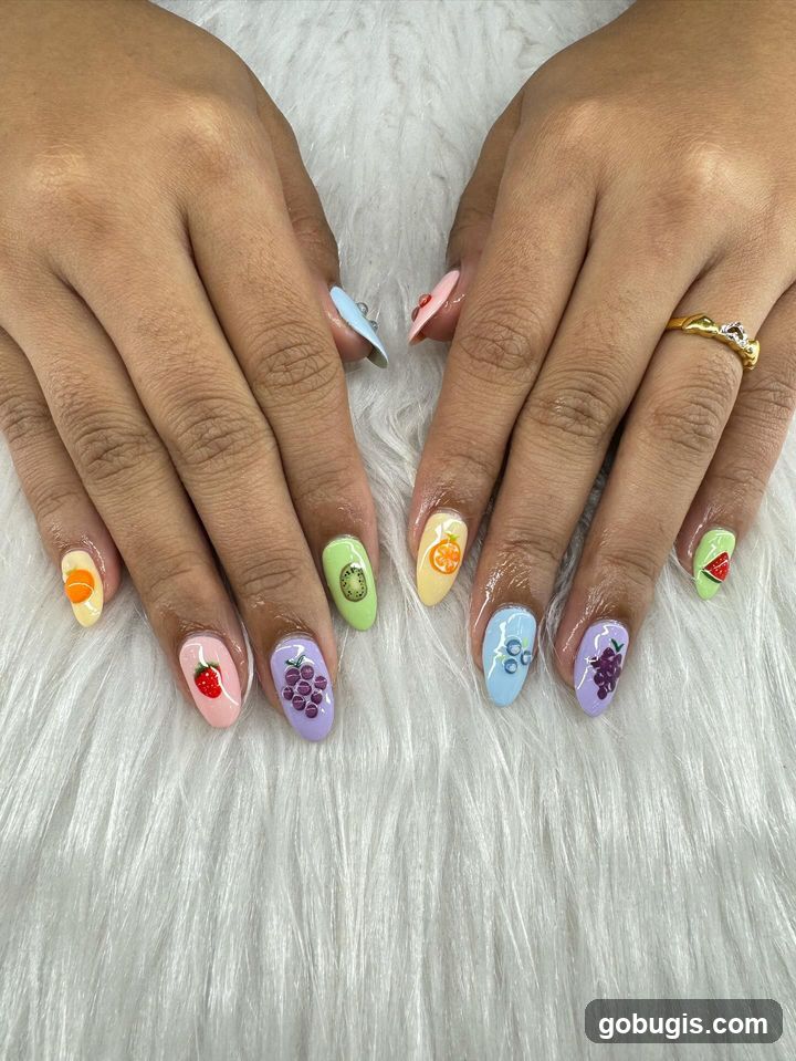 Fruit-Themed Nail Art