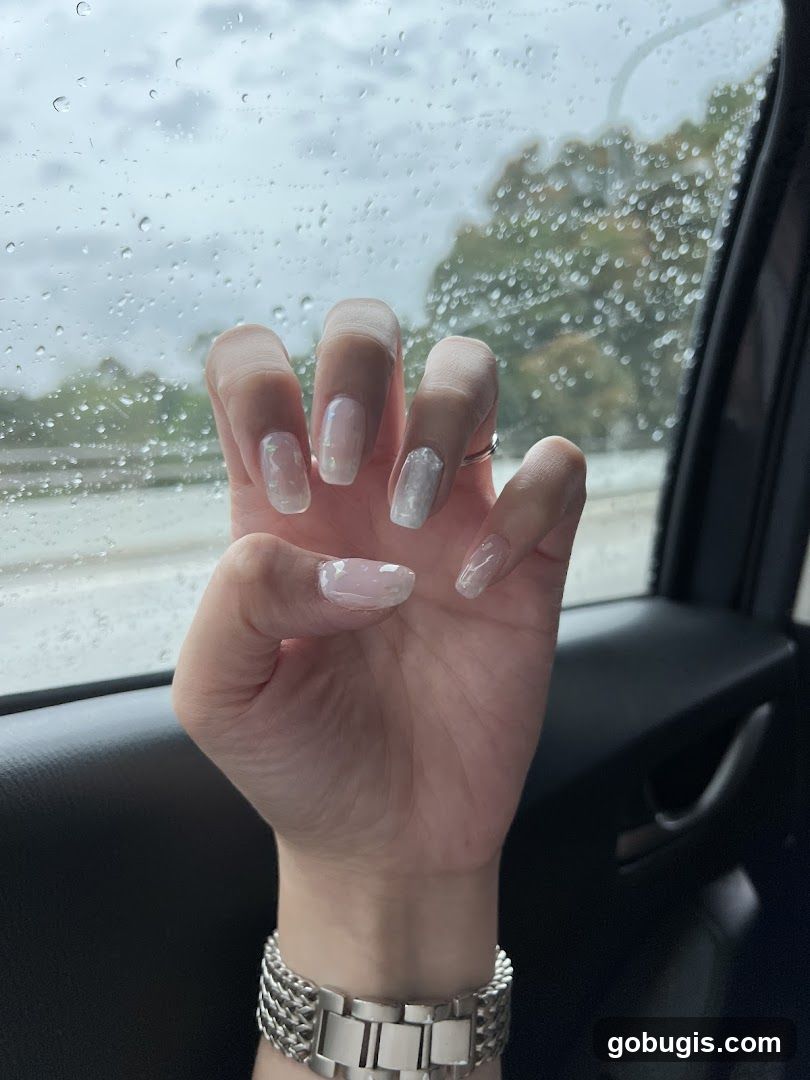 Woman's hands with manicured nails