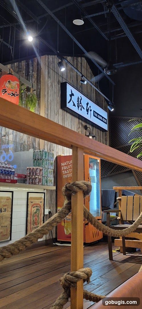 Restaurant Interior with Signage