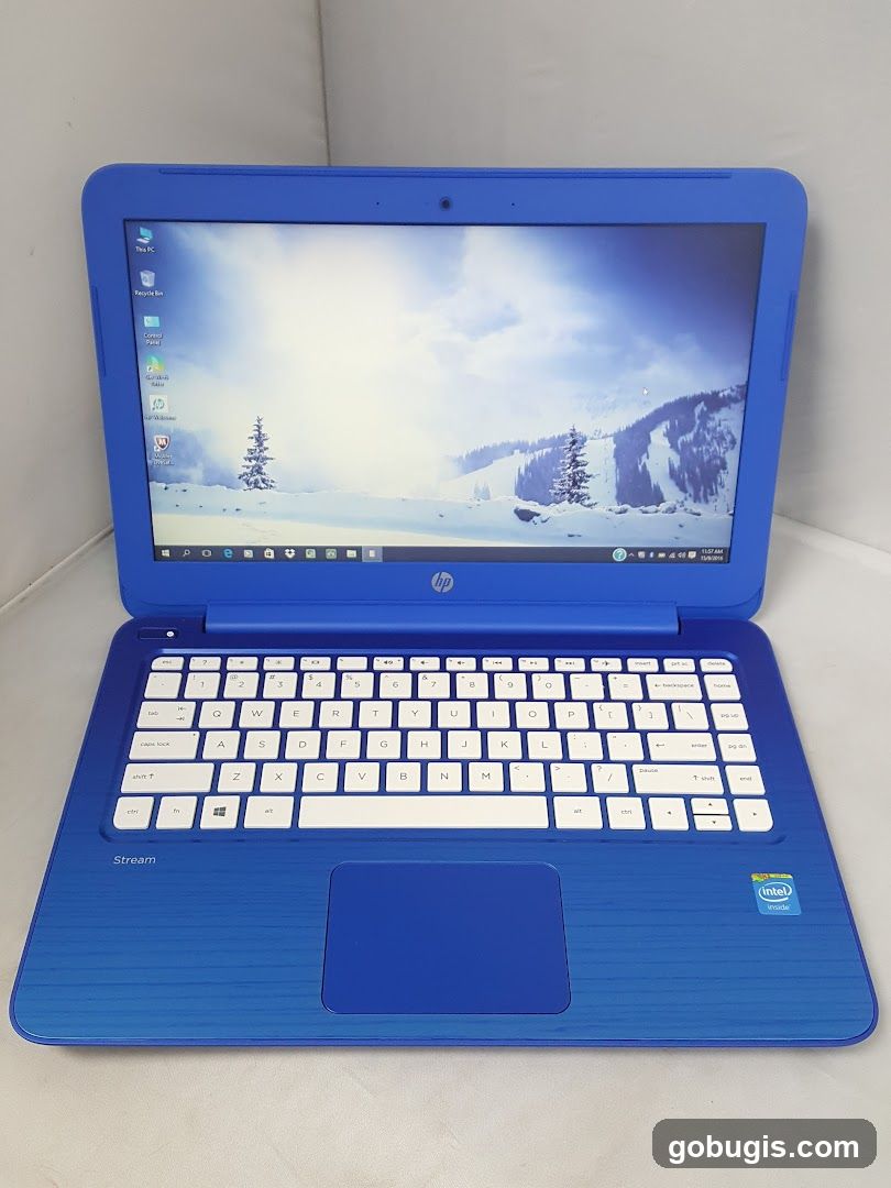 Blue HP Stream Laptop