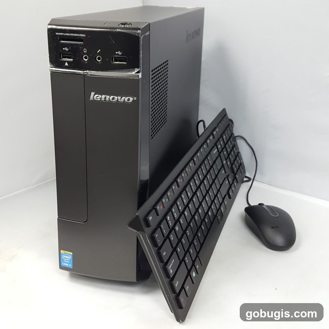 Lenovo Desktop Computer with Keyboard and Mouse
