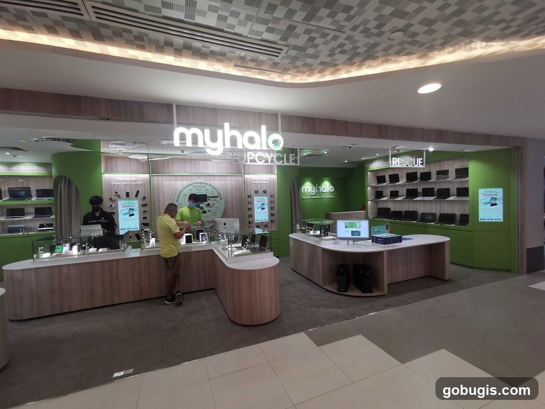 Electronics store interior