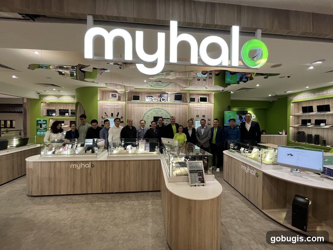 Group Photo in Electronics Store