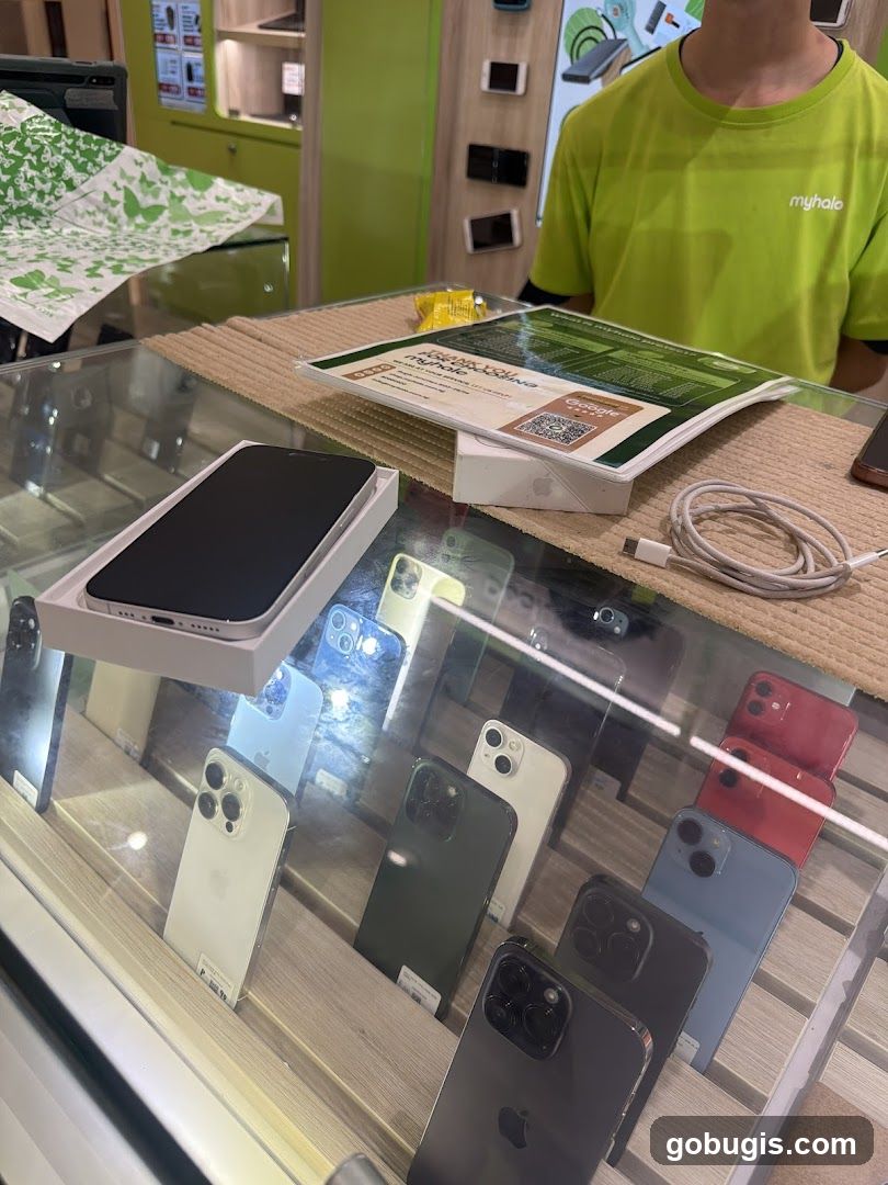 Display of iPhones