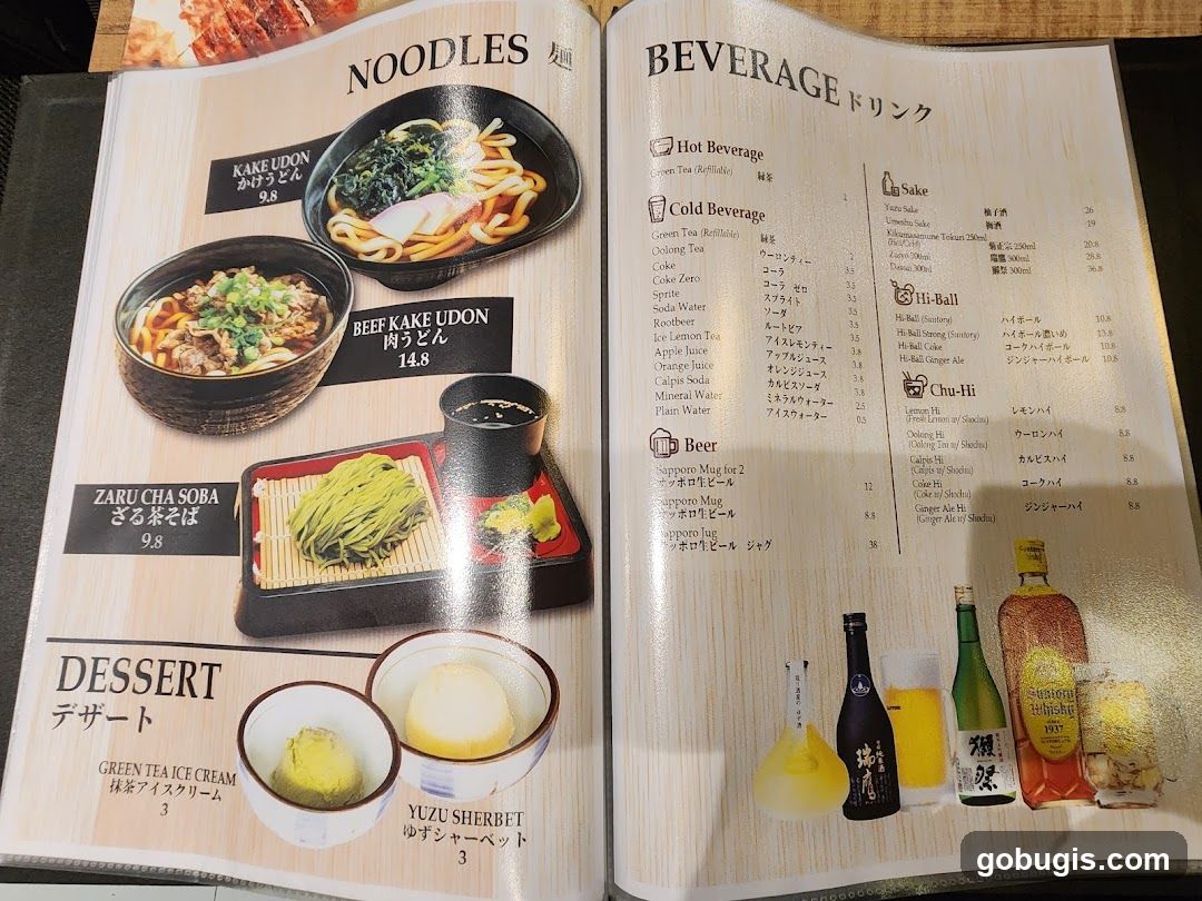 NOODLES, BEVERAGE, DESSERT