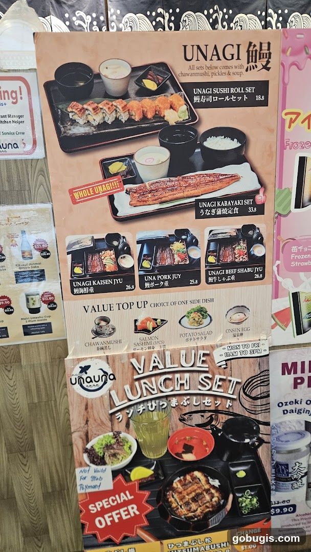 Unagi Menu