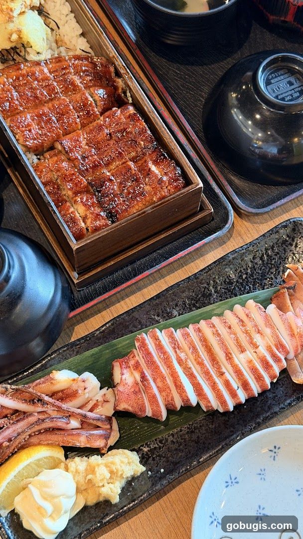 Japanese Eel and Squid Dish